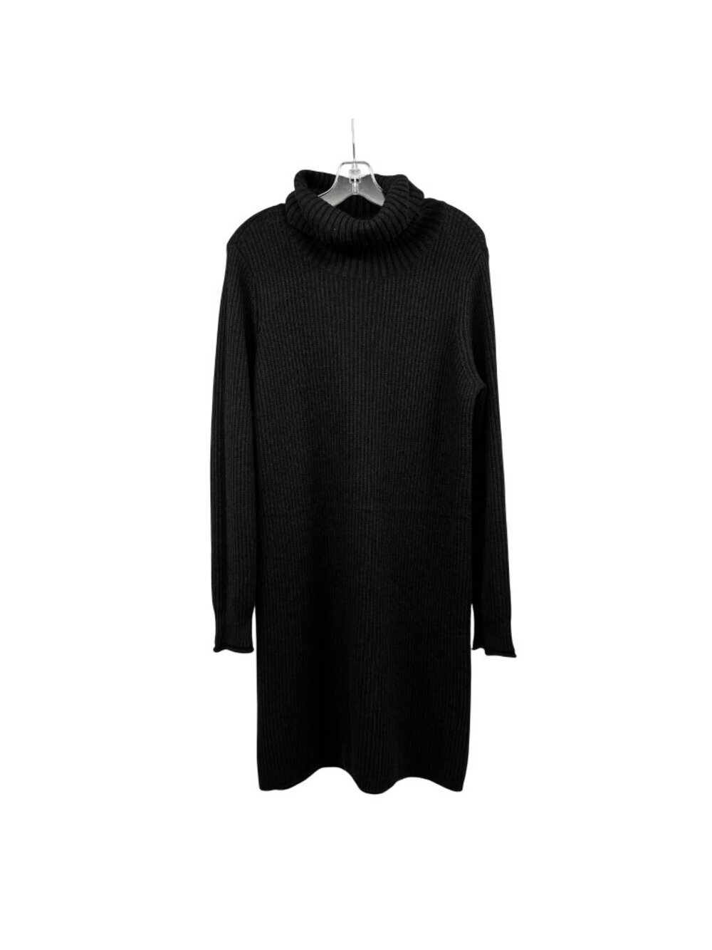 Cabi Womens Sweater Dress Knit Cowl Neck Long Sleeve Black Size Large